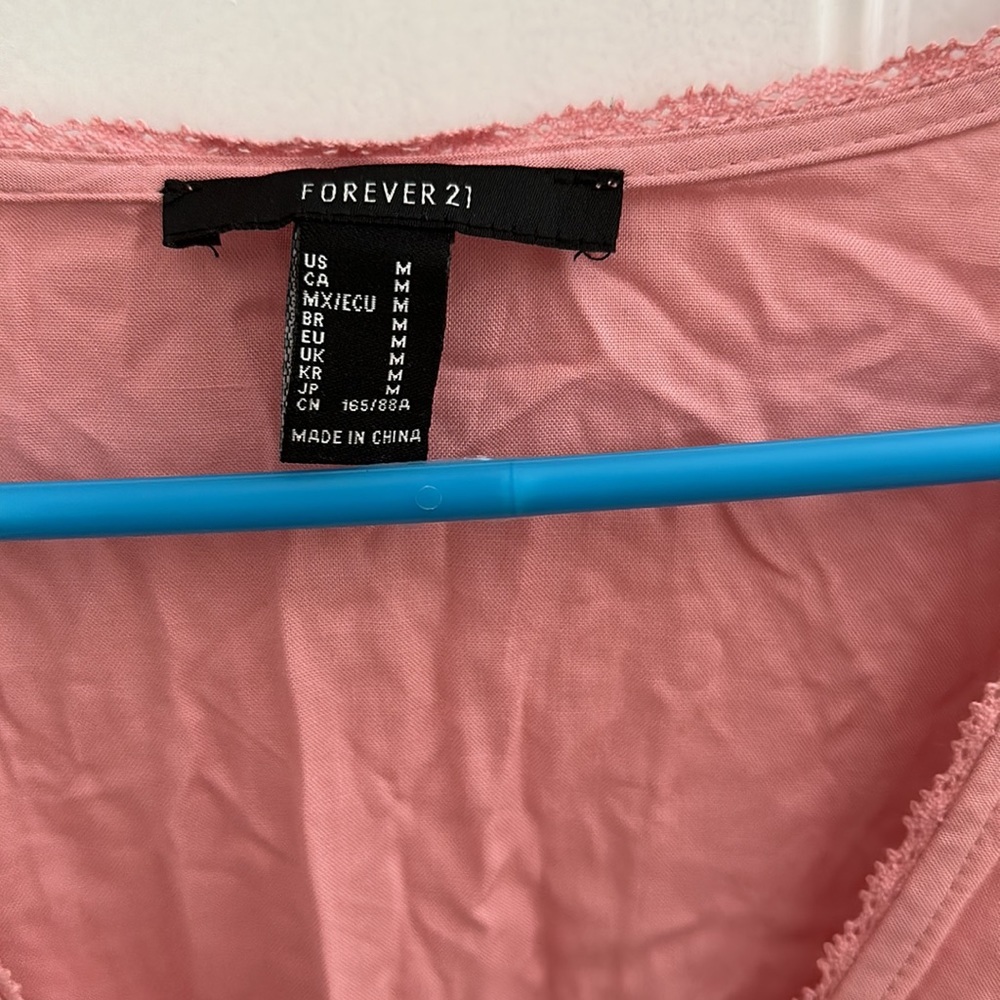 FOREVER 21 | Pink Button Up Dress Size Medium - Picture 4 of 8